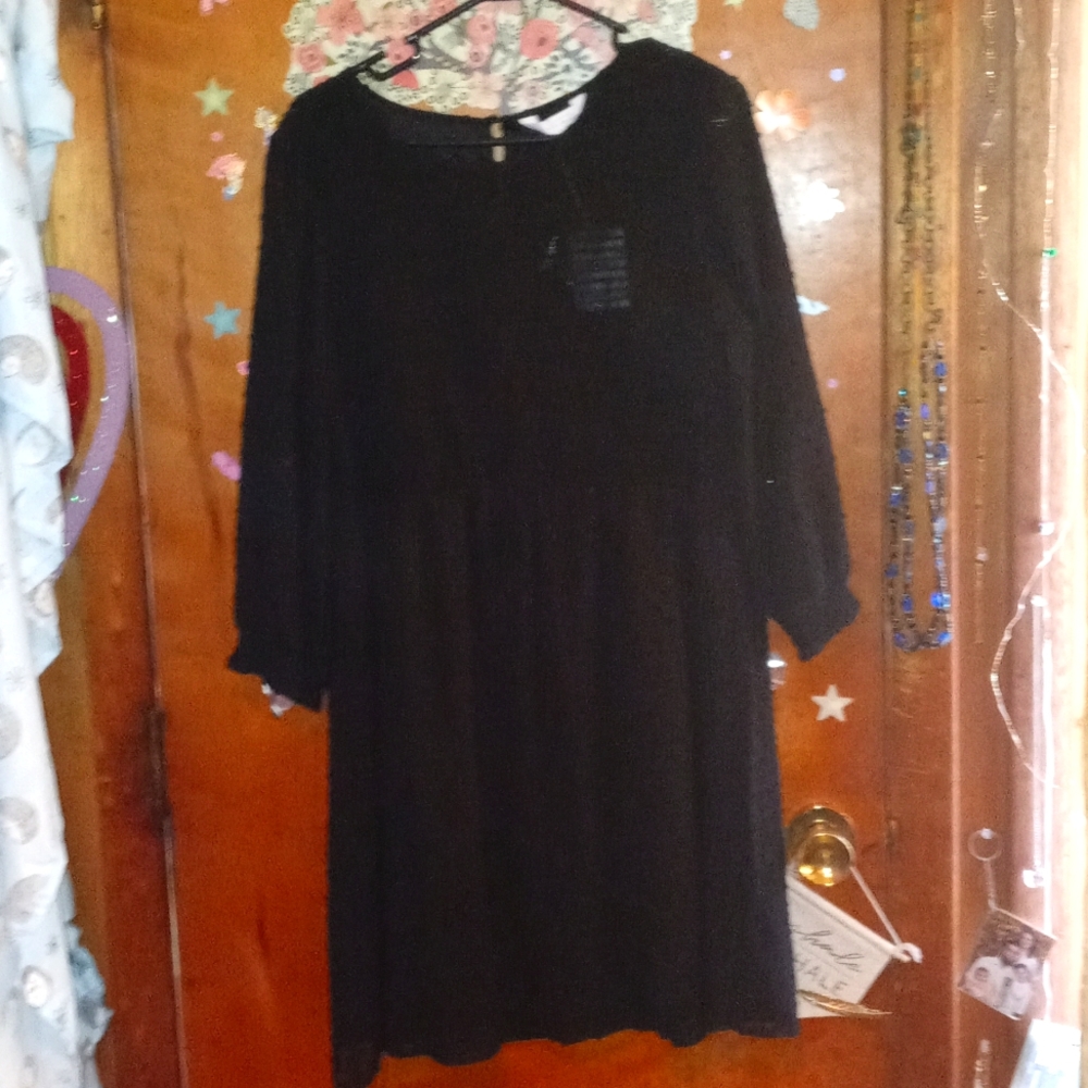 Lauren Conrad beautiful black long shirt size L